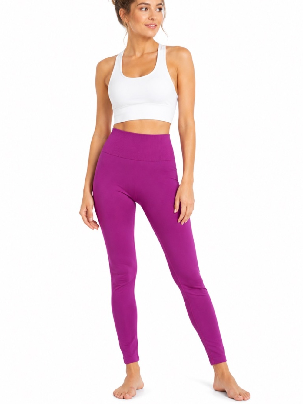 Lululemon Athletica Pink Tights Size 8 Sporty Yoga Pants Leggings